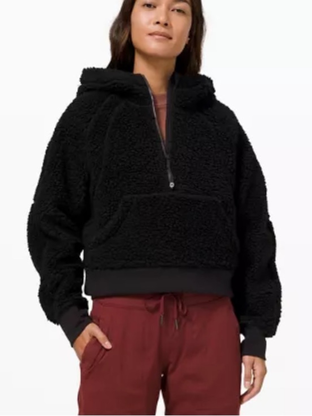 Lululemon scuba half zip sherpa black XS/s
